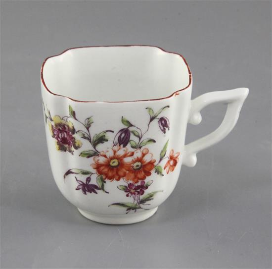 A Derby coffee cup, c.1758, h. 5.8cm
